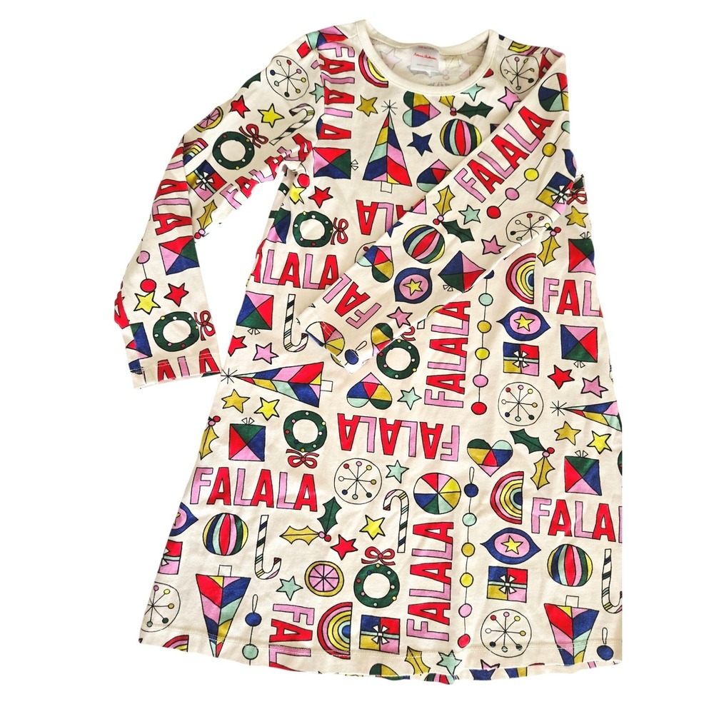 Hanna Andersson 110 Girls 5 Dress Christmas Holiday Long Sleeve Cotton